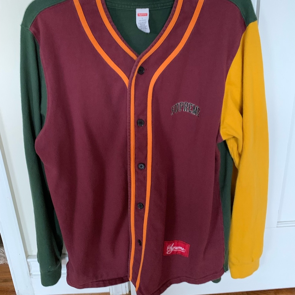 Authentic Mens Supreme baseball shirt